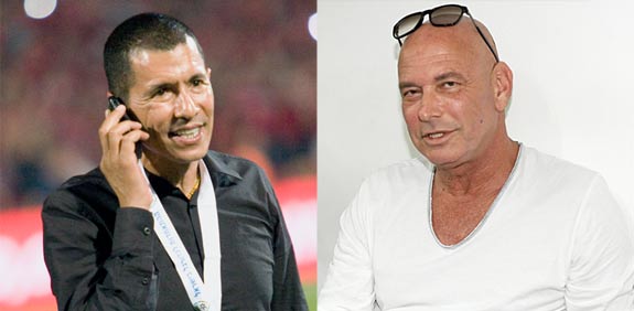 מוני הראל, אלי טביב, הפועל ת"א / צלם: תמר מצפי, שלומי יוסף